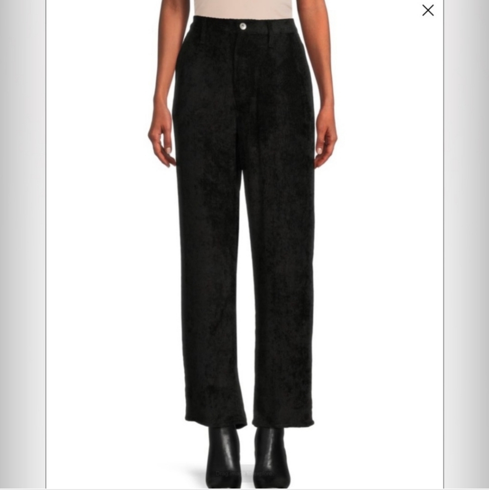 Rag & Bone Corduroy Black Pant Ellie Straight 31 Soft Classic Holiday Winter New